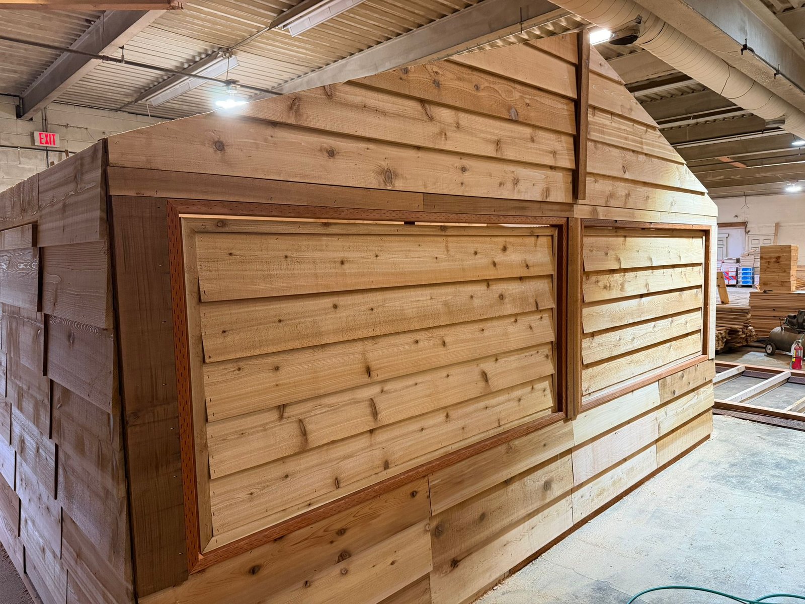 Cedar detail in the Timberland shop