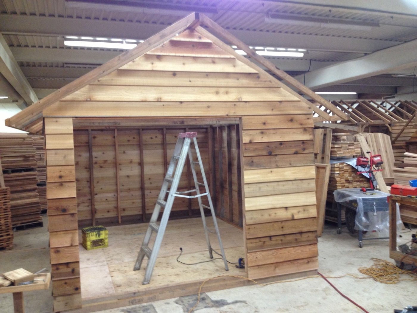 Finished cedar privacy fence panel