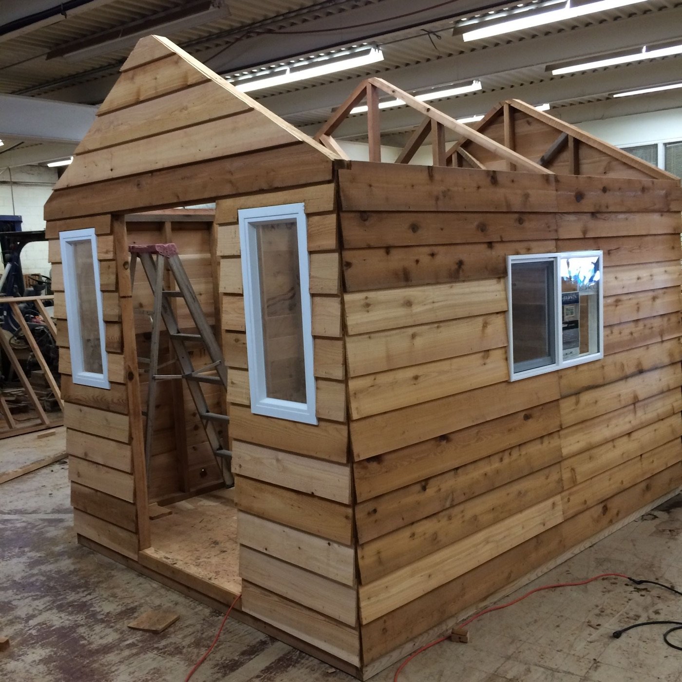 Horizontal slat cedar fence panel