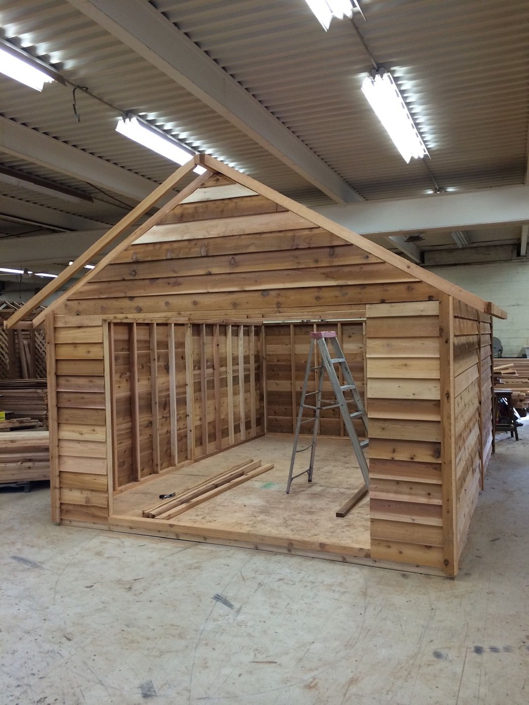 Assembled cedar fence panel