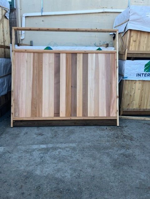 Board-on-board cedar fence panel