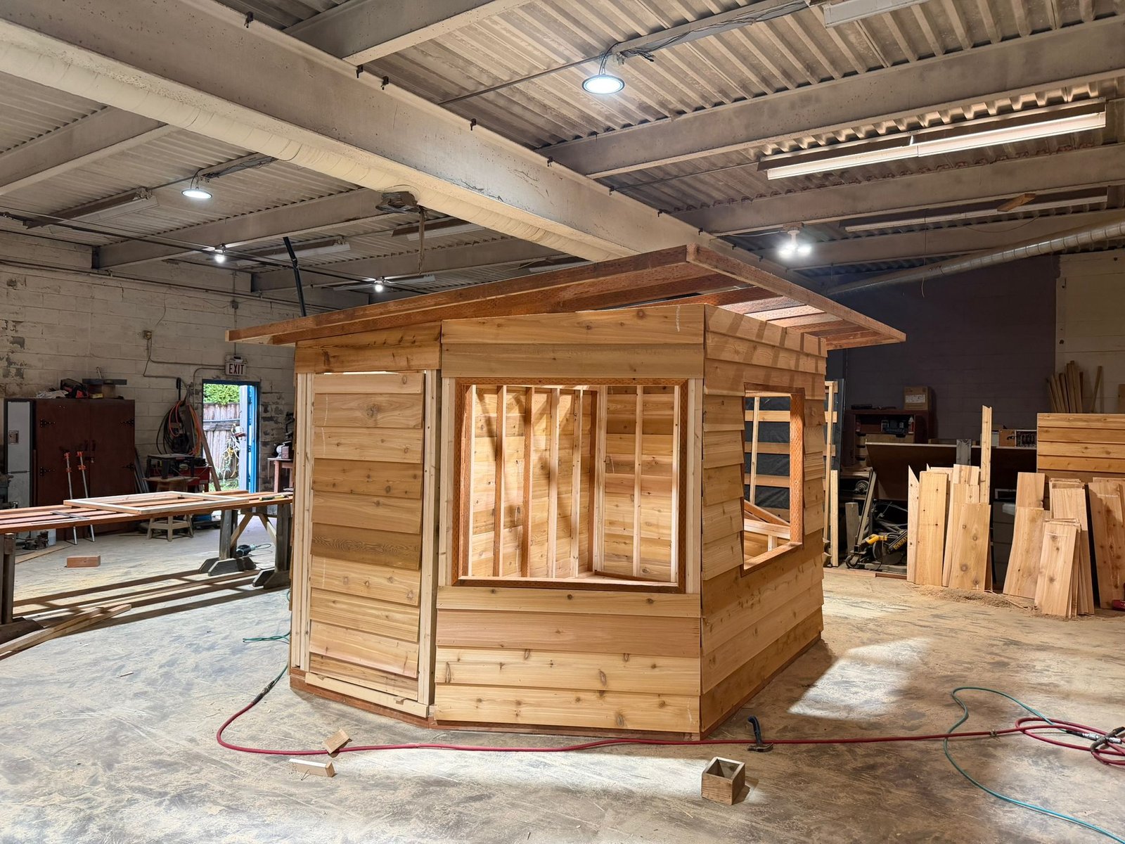 Cedar shed finished on site